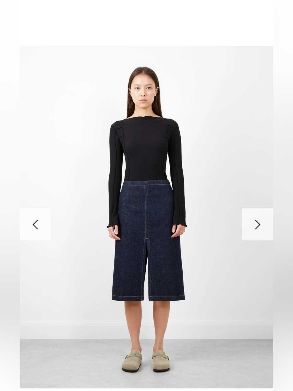 Rachel comey Dark Indigo Denim Midi Skirt